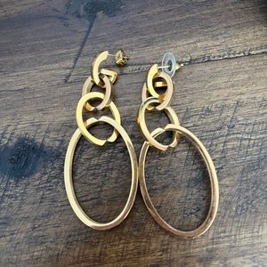 Gold dangle earrings